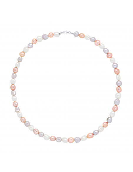Collier Perles Baroques 6-7 mm - Fermoir Mousqueton - Argent 925 - AZINCOURT