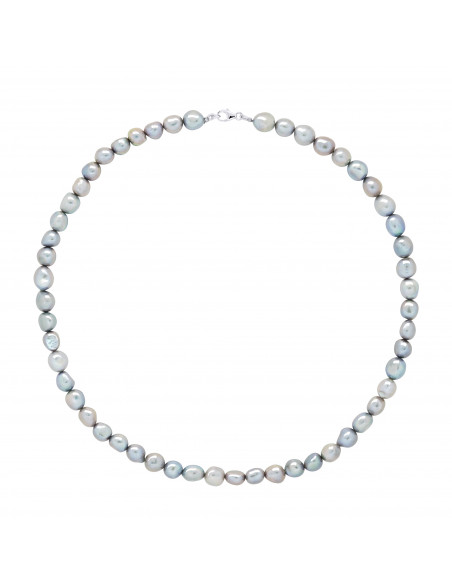 Collier Perles Baroques 6-7 mm - Fermoir Mousqueton - Argent 925 - AZINCOURT