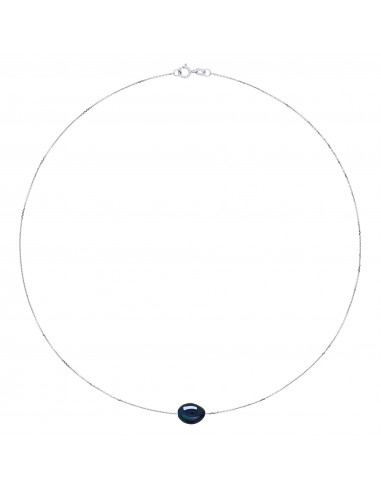 Collier Perle Baroque 8-9 mm - Chaîne Forçat...