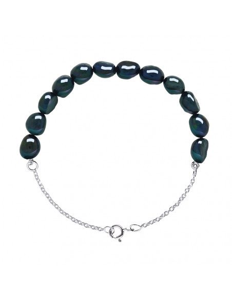 Bracelets Chainage Perles Baroques 6-7 mm - Plusieurs Coloris  - Argent 925 - ETRETAT