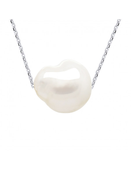 Colliers Perle Baroques 11-12 mm - Plusieurs Coloris - Chaîne Forçat - Argent 925 - CAP d'AIL