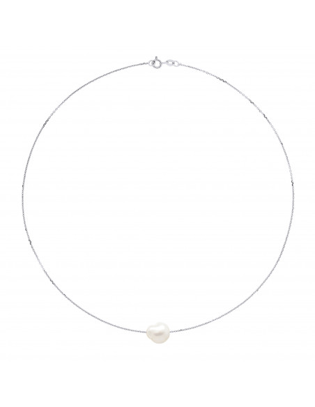 Colliers Perle Baroques 11-12 mm - Plusieurs Coloris - Chaîne Forçat - Argent 925 - CAP d'AIL