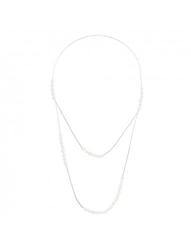Sautoirs Chainage Double Perles Baroques 6-7 mm...