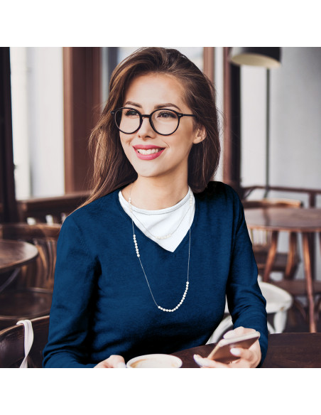 Necklace Chainage Chairs Baroque 6-7 mm - 75 cm - Several Colors - Chain Forçat Prestige - Silver 925 - Ramatuelle