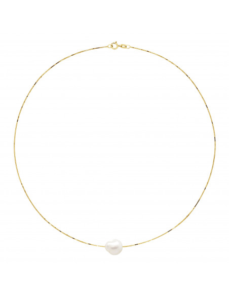 Baroque Pearl Necklaces - Sizes from 8 to 12 mm - Venity Chain - 42 cm - Gold 375 - Lutee