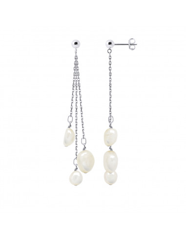 Baroque pearl earrings 6-7 mm - Strollers...