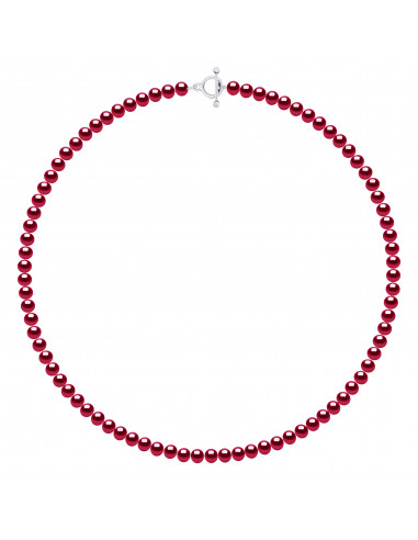 Collier Rang de Perles Semi Rondes 6-7 mm - 55 et 60 cm -  Argent 925 - HONFLEUR