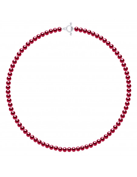 Collier Rang de Perles Semi Rondes 6-7 mm - 55 et 60 cm -  Argent 925 - HONFLEUR