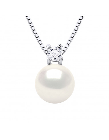 Collier Joaillerie Perle Ronde 8-9 mm - Plusieurs Coloris - Argent 925 - MONTE CARLO