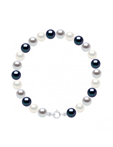 Bracelet Rang de Perles 6-7 mm - Anneau Ressort...