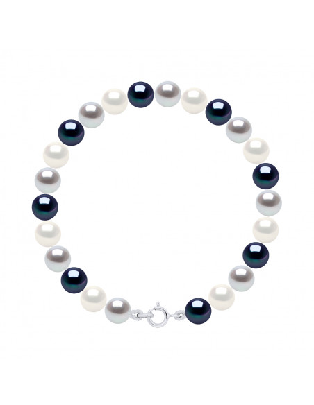 Bracelet Rang de Perles 6-7 mm - Anneau Ressort - CLICHY
