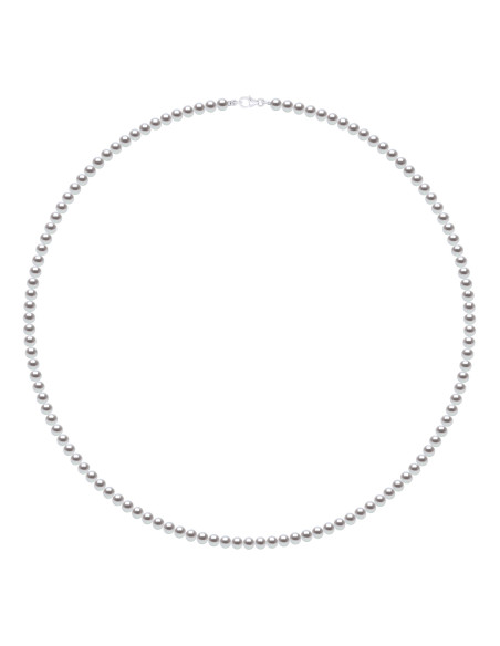 Necklace Rank of Pearls 6-7 mm - Length 55 cm - Calfight Carabiner - Silver 925 - Neuilly