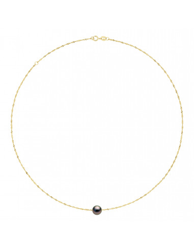 Tahitian Bead Necklace Round 9-10 mm -...