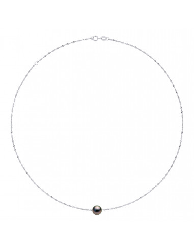 Tahitian Bead Necklace Round 9-10 mm -...