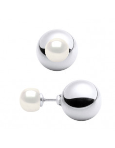 Earrings Duplex GM Pearl Button 9-10 mm - Several Colors...