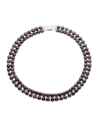 Collar Double Beads 3-4 mm - CLICK CLOSURE -...