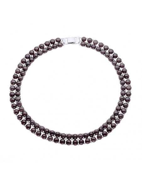 Collar Double Beads 3-4 mm - CLICK CLOSURE - Belleville