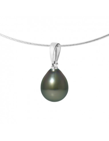 Collier Omega Perle de Tahiti Poire 9-10 mm - Argent 925 - AMALO