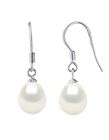 Pearl pear pears pear earrings 8-9 mm - System...