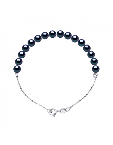 Bracelet Chainage Perles Rondes 6-7 mm -...