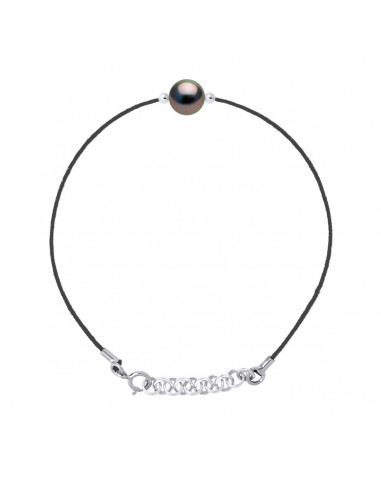 Bracelets Liens Cordon Perle de Tahiti Ronde...