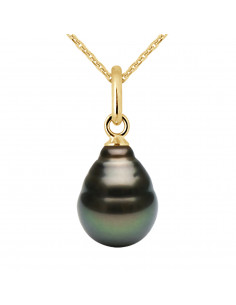 Tahiti pearl pear pear pear pear 8-9 mm - chain offered -...