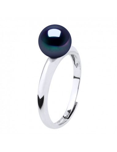 Bague Jonc Perle Ronde mm - Argent 925 - REINE...