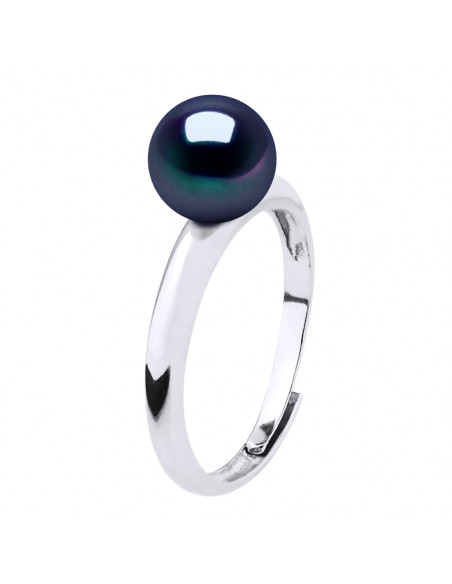 Bague Jonc Perle Ronde mm - Argent 925 - REINE JEANNE