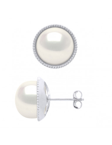 Boucles d'Oreilles Perles 10-11 mm - Entourage...