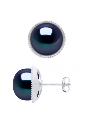 Boucles d'Oreilles Perles 10-11 mm - Entourage...