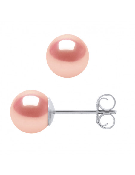 Round Earrings 7-8 mm - Strollers - Gold 375 - Montparnasse