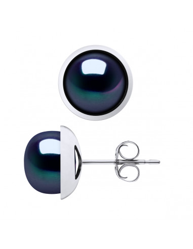 Boucles d'Oreilles Perles Boutons 10-11 mm -...