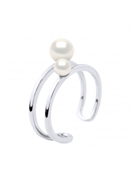 Bagues Perles Rondes 4-5 et 6-7 mm - Plusieurs Coloris - Argent 925 - BIOT