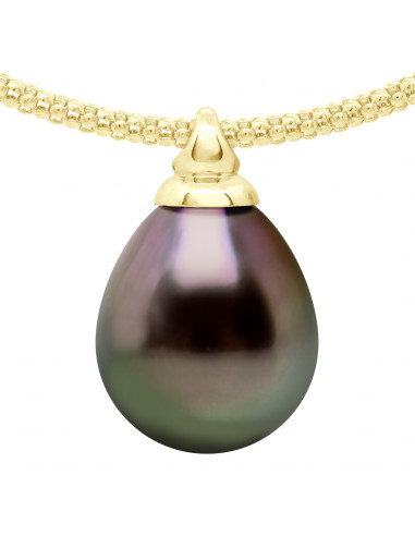Collier Prestige Perle de Tahiti Poire 12-13 mm - Maille Amandine Or 750 - RANGIROA