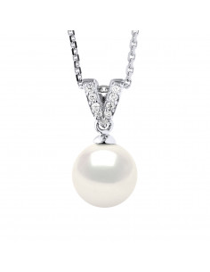 Jewelery Necklace Round Pearl 9-10 mm - Several Colors -...