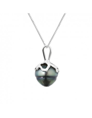 Tahitian Pearl Pendant Circled 9-10 mm - Chain...