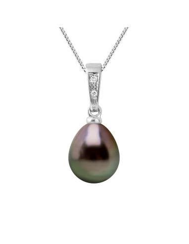 Pendentif PRESTIGE Perle de TAHITI Poire 8-9 mm...