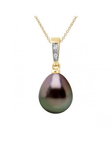 Pendentif PRESTIGE Perle de Tahiti Poire 9-10...