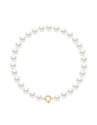 Bracelets Rangs de Perles Rondes - Tailles de 4 à 6 mm - Fermoir Ergonomique - Or 750 - AUTEUIL