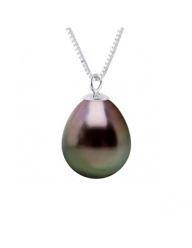 Collier Perle de Tahiti Poire 9-10 mm - Chaîne...