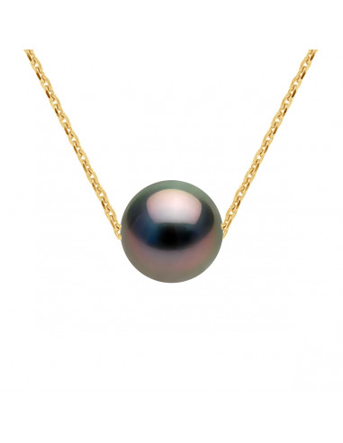 Collier Perle de Tahiti Ronde 8-9 mm - Chaîne...