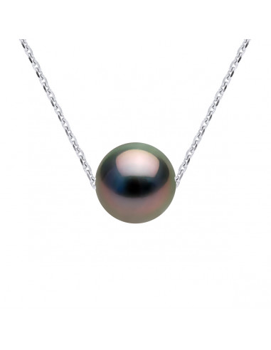 Collier Perle de Tahiti Ronde 8-9 mm - Chaîne...