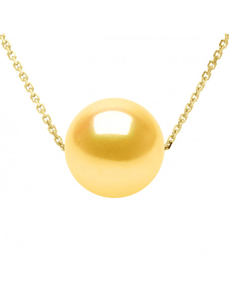 Necklaces Chain Round Beads - Sizes from 8 to 11 mm - Chain Forçat - Gold 375 - Neuilly
