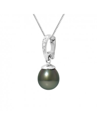 Pendentif Perle de Tahiti Poire 10-11 mm -...