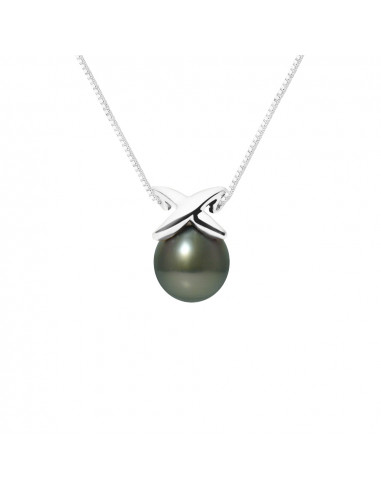 Collier Perle de Tahiti Ovale 8-9 mm - Chaîne...