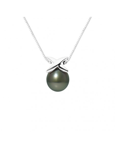 Collier Perle de Tahiti Ovale 8-9 mm - Chaîne Vénitienne - Or 750 - AUPITI