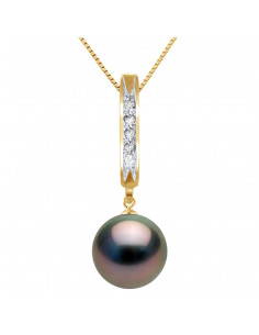 Prestige Necklace Bead of Tahiti Round 8-9 mm - Diamonds...