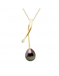 Collier Prestige - Perle de Tahiti Poire 8-9 mm -...