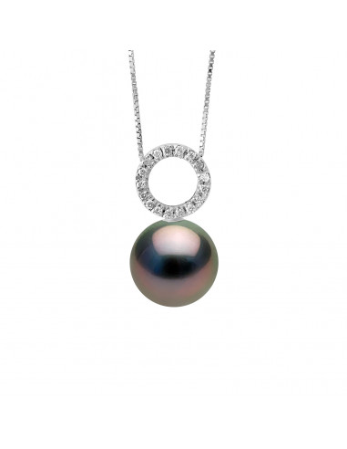 Round Tahitian Pearl Prestige Necklace 9-10 mm...