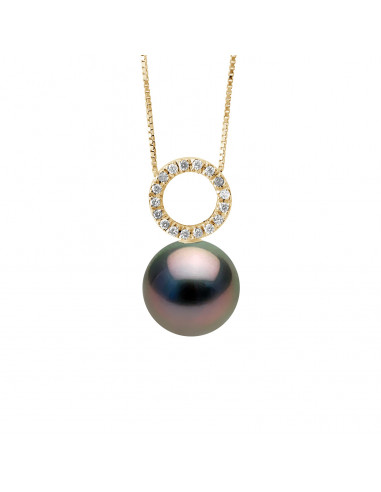 Round Tahitian Pearl Prestige Necklace 9-10 mm...